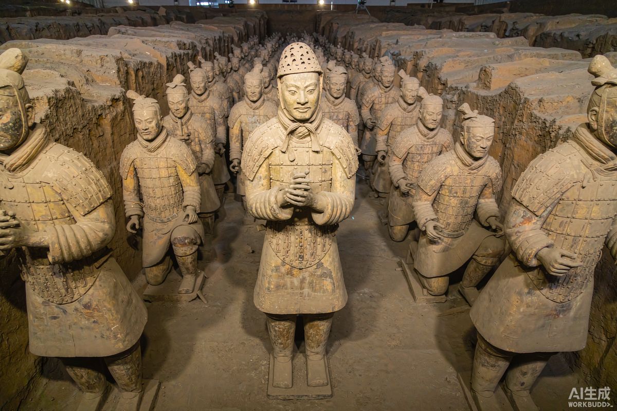 秦始皇兵马俑风景照片