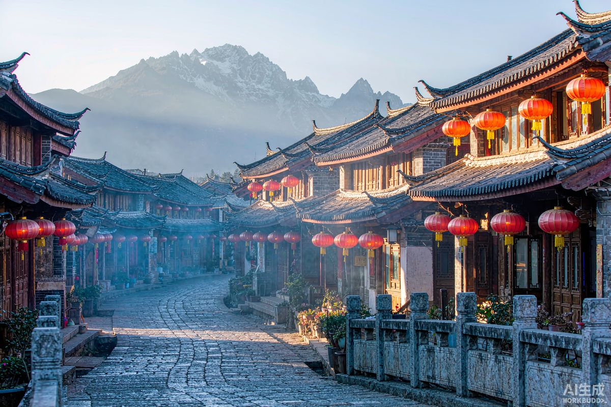 丽江古城风景照片